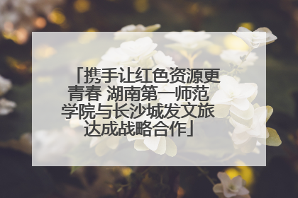 携手让红色资源更青春 湖南第一师范学院与长沙城发文旅达成战略合作